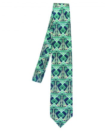 Art Deco Tie - Silk Tie - Francis Navy