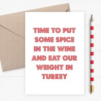 eat our weight in Turkey card
