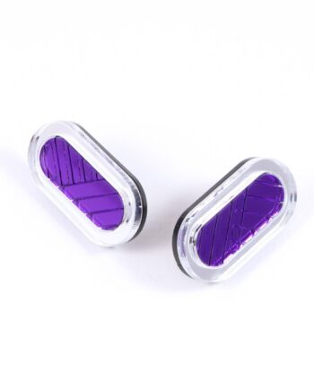 FORM045 Earrings - Silver, Mirror purple