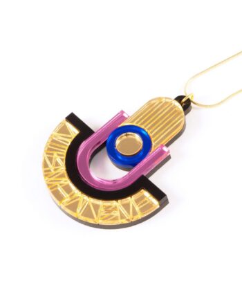 FORM050 Necklace - Gold, Babypink, Blue