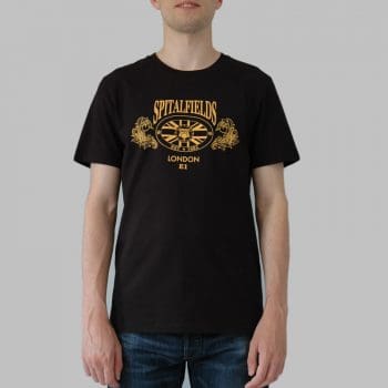 Spitalfields E1 London Black Graphic T-Shirt