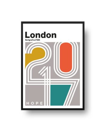 London Typography Retro Print