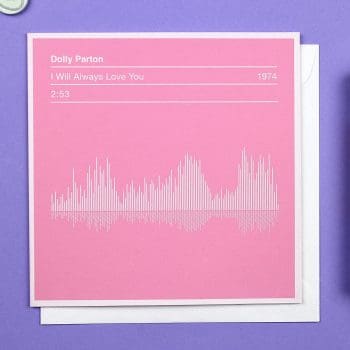 Dolly Parton Sound Wave card