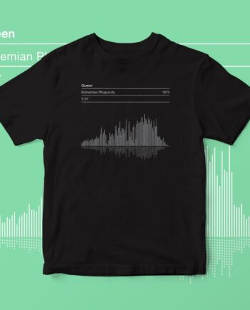Queen Bohemian Rhapsody Song Sound Wave T-shirt