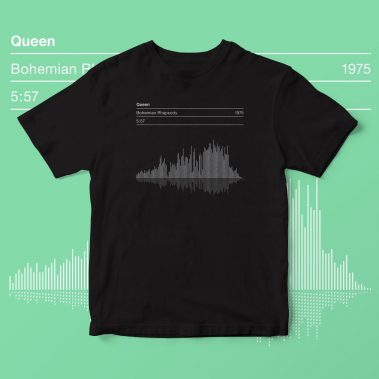 Queen Bohemian Rhapsody Song Sound Wave T-shirt