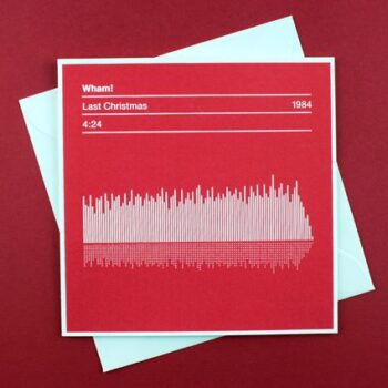 Wham! Last Christmas Sound Wave Christmas Card
