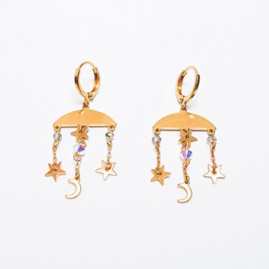 24k gold chandelier earrings