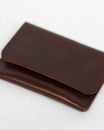 Single pocket leather wallet