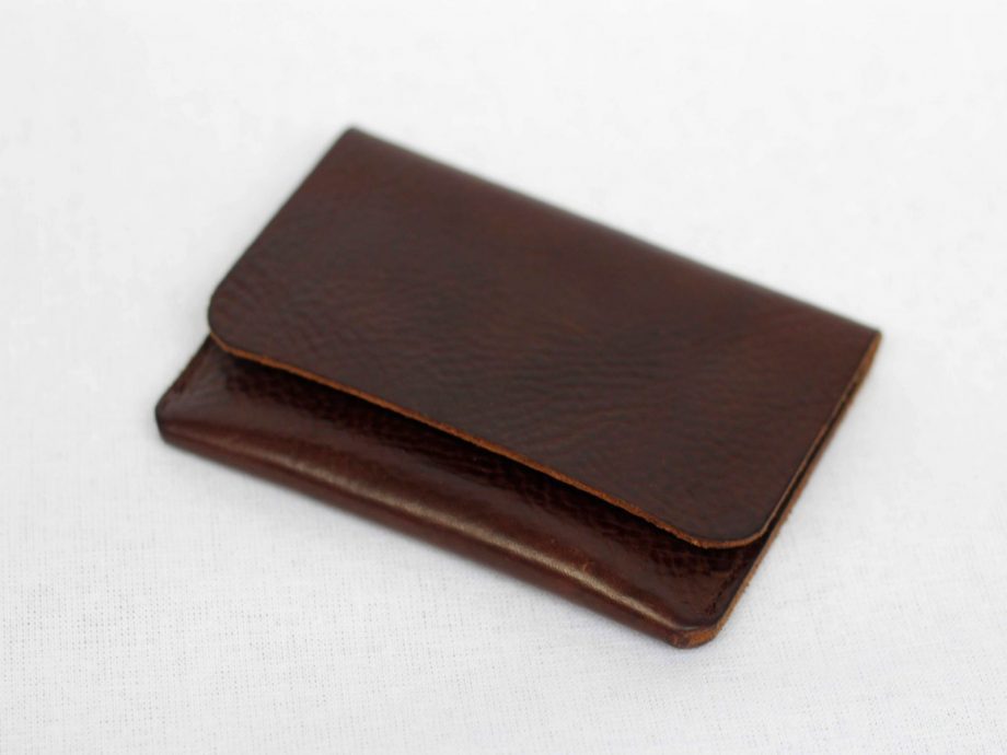 Single pocket leather wallet