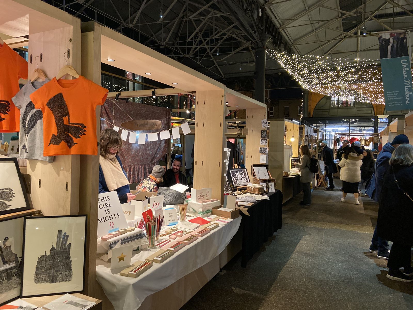 urban makers at old spitalfields market in Winter