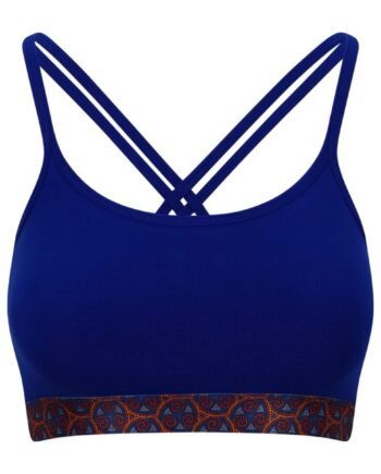 Warm Chakra Yoga Bra Blue