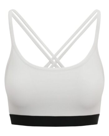 Chess Board Yoga Bra White