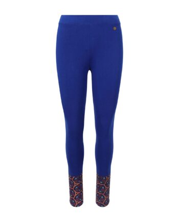 Adorned Ankle Leggings Blue