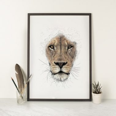 Lion - Illustrated Art Print