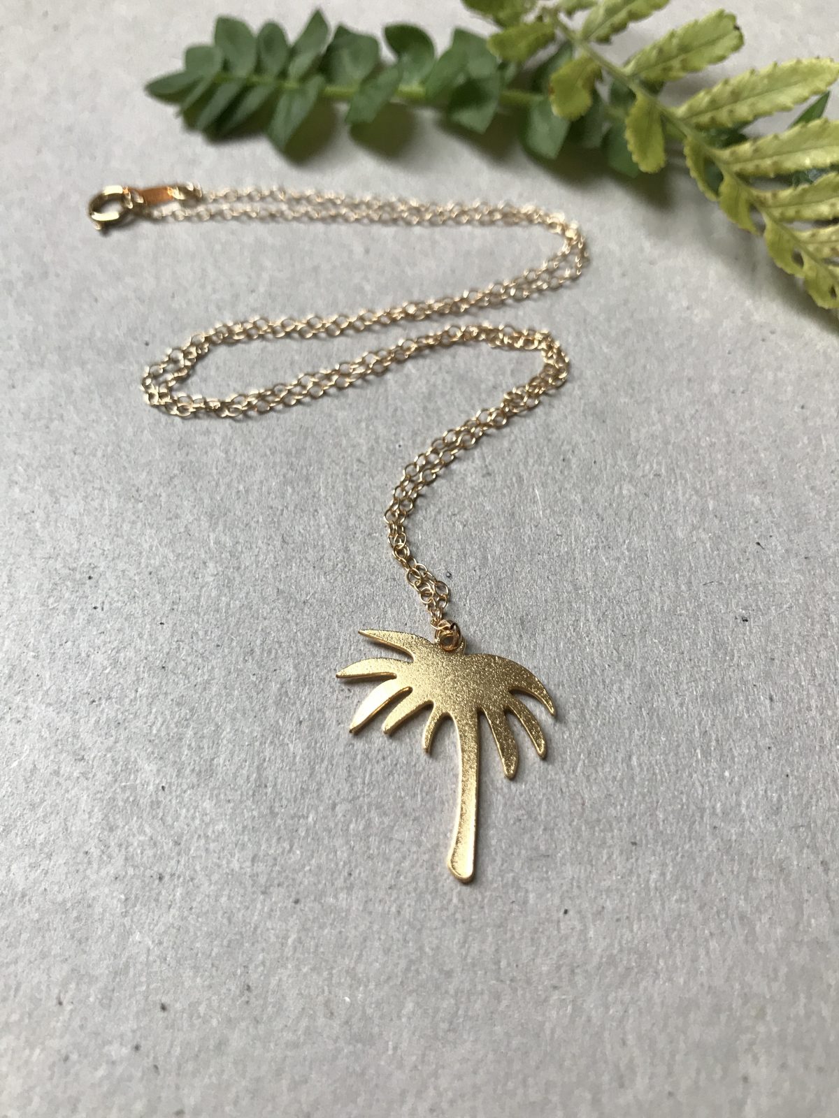 Buy Gold Palm Tree Necklace Urban Makers by Jules etc Urban Makers