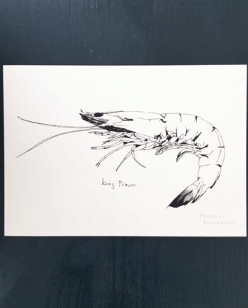 Little King Prawn screenprint