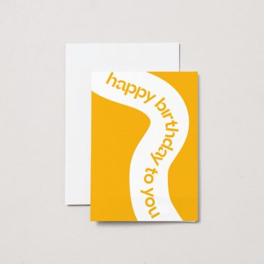 Happy Birthday Card - Yellow