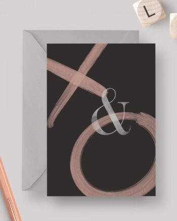 Kisses & Hugs A6 Greeting Card with Grey Envelope