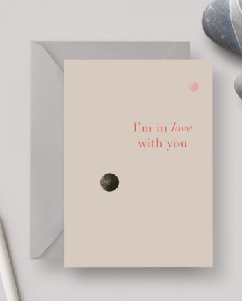 In Love A6 Greeting Card with Grey Envelope
