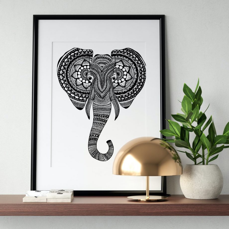 African Elephant Art Print