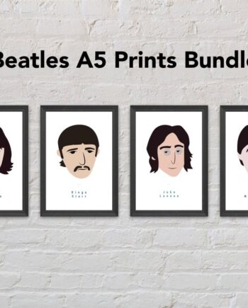 Beatles A5 Art Print Bundle (4 Prints)