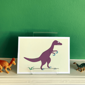 Velociraptor Dinosaur Digital Art Print