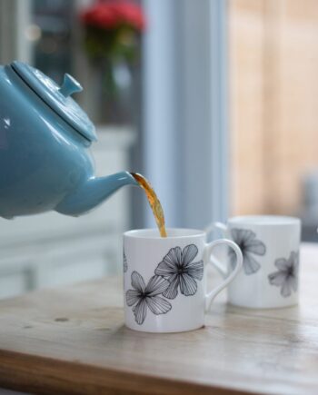 Cosmos Flower Bone China Mug