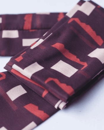 Berry Jigsaw Twilly Scarf