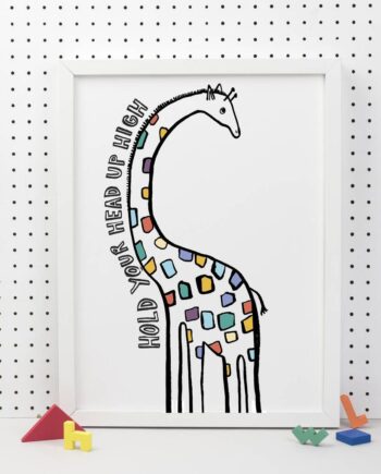 Giraffe Rainbow Print