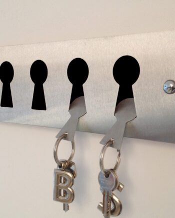 Black Stainless steel keyrack & fobs