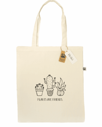 Plants are Friends | 100% organic cotton tote bag | Fairtrade | Sustainable & vegan