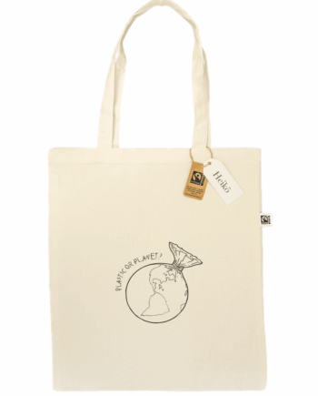 Plastic or Planet? | 100% organic cotton tote bag | Fairtrade | Sustainable & vegan
