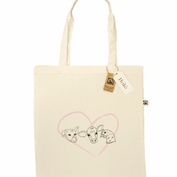 Friends Not Food | 100% organic cotton tote bag