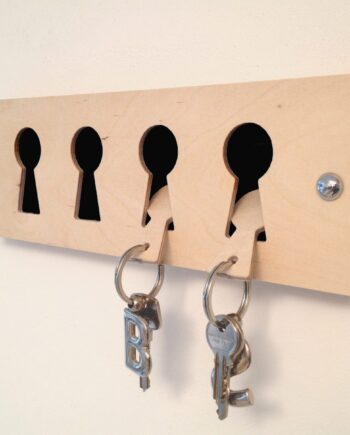 Black Birch faced ply keyrack & fobs