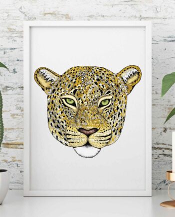 Leopard Art Print - A4