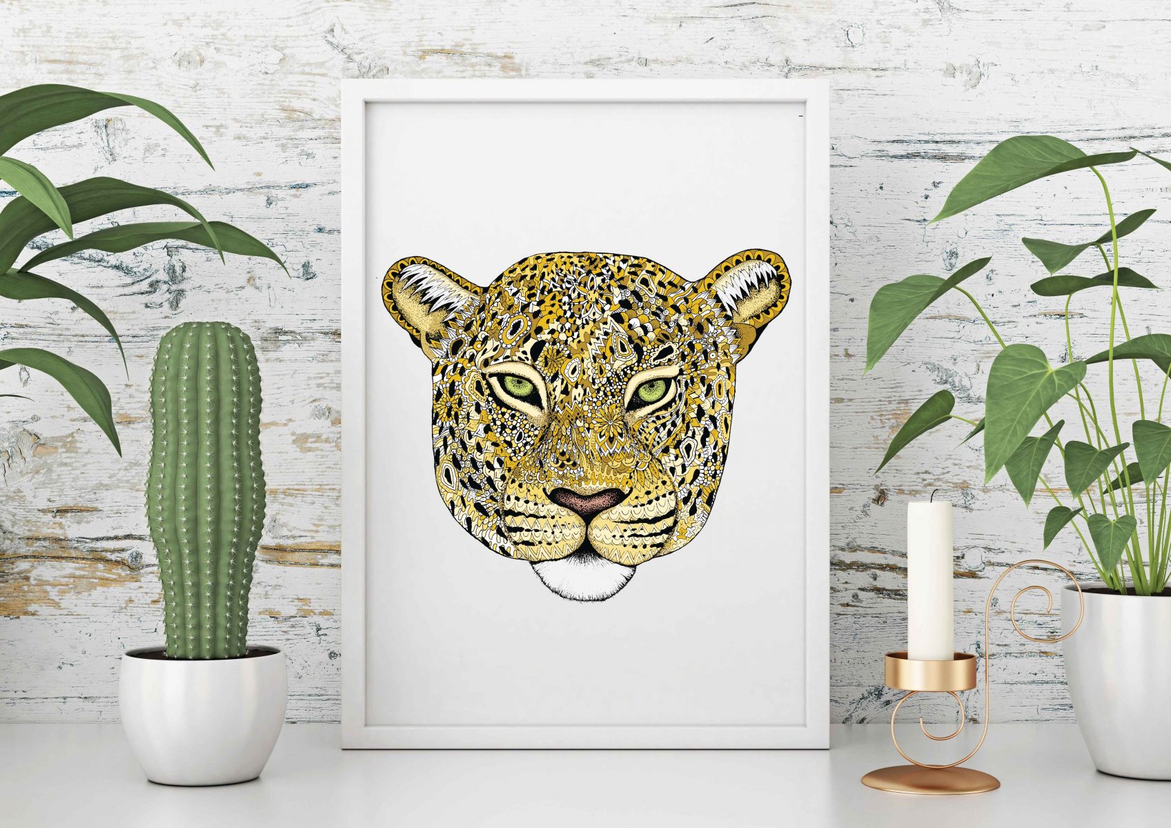 A4 Leopard Art Print Urban Makers