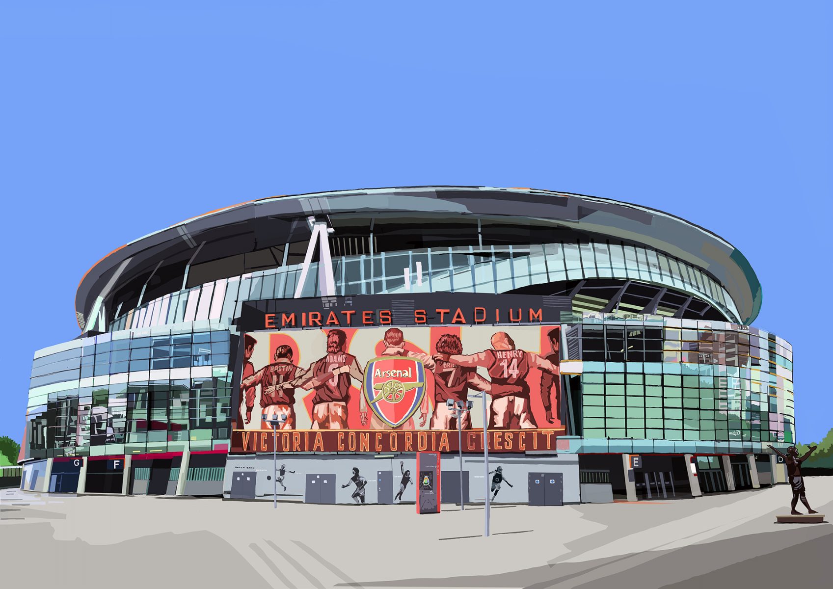 Buy Emirates Stadium Arsenal Football Club F C North London Art Print Urban Makers By Tomartacus Urban Makers Next Day Delivery Available
