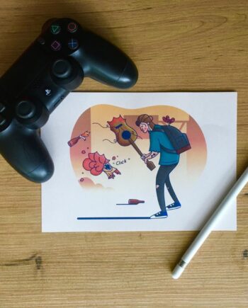 Pesky Clickers! The Last of us Art A5 Postcard