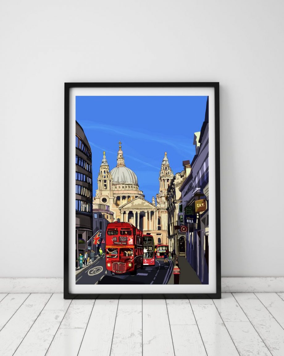 St Paul's Cathedral (Blue Sky) London Art Print