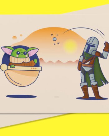 This is the way child! Mandalorian A6 Postcard