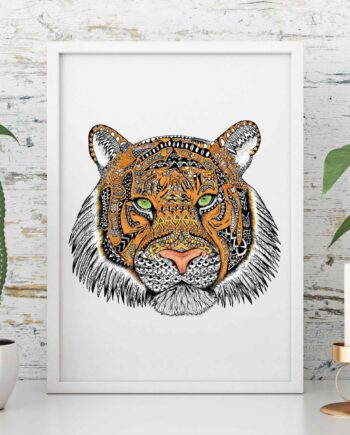 A4 Tiger Art Print