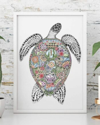 A4 Turtle Art Print