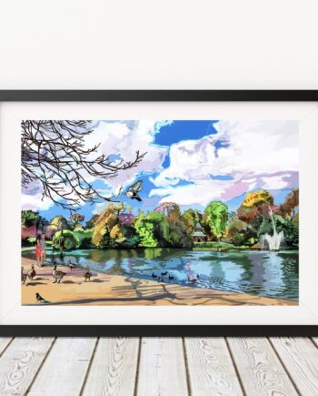 Victoria Park Lake, East London Art Print