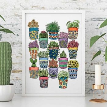 Pot Plants Art Print