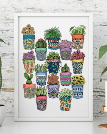 Pot Plants Art Print