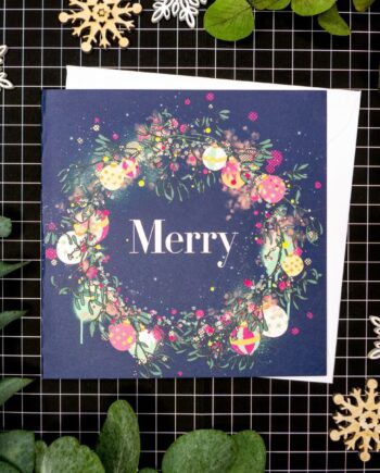 Christmas card - 'Merry'