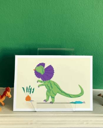 Dilophosaurus Cute Dinosaur Illustration A5 / A4 art print