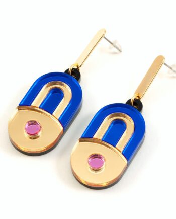 FORM056 EK Stud Earrings - Blue