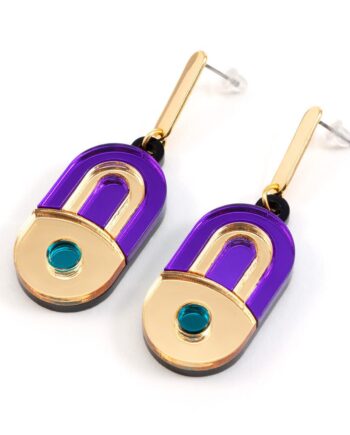 FORM056 EK Stud Earrings - Purple