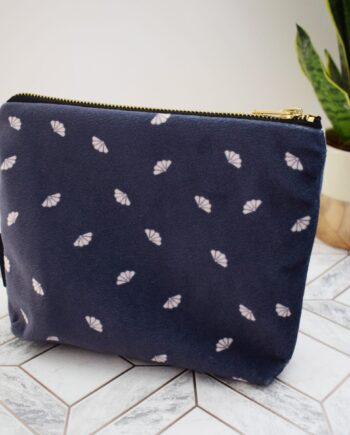 Art Deco Ball Bag -  Make Up Bag - Random Fan Navy